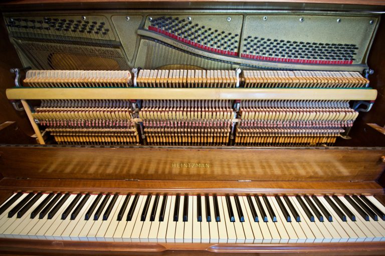 The new 1959 Heintzman O Model, upright grand piano