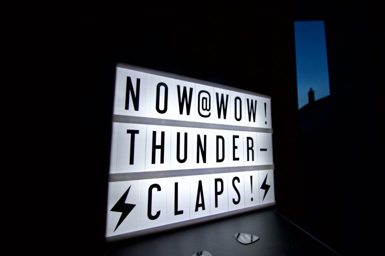 THUNDERCLAP! in the WOW! Shed